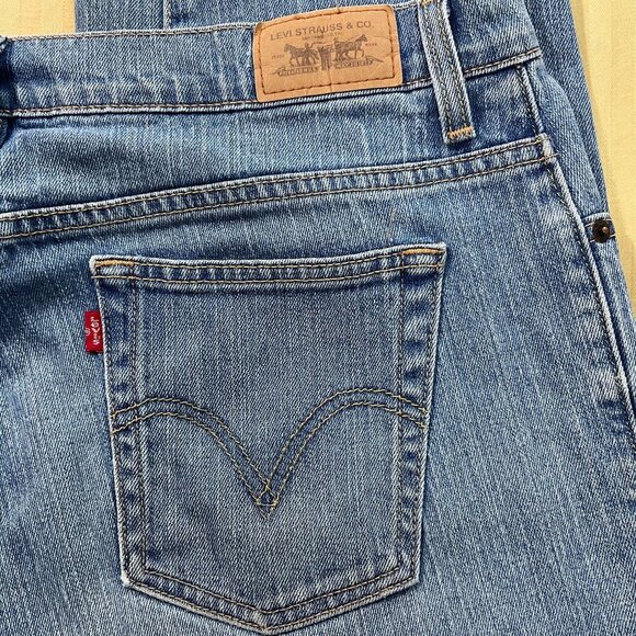 Y2K Levis 550 Jeans Womens 34x29 Vtg Relaxed Tapered Retro Blue Med Wash Mom - Picture 7 of 7